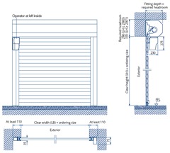 GaraRoll roller door specification - behind opening